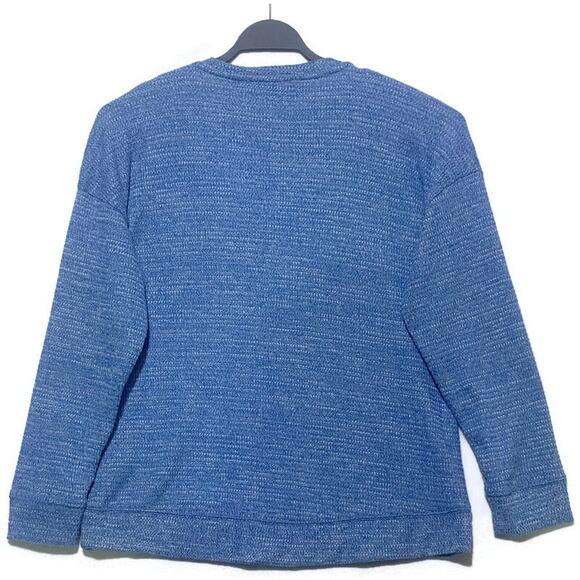 Sonoma Crewneck Sweater Pullover Supersoft Women's Large Blue Long Sleeve NWT - Picture 2 of 9